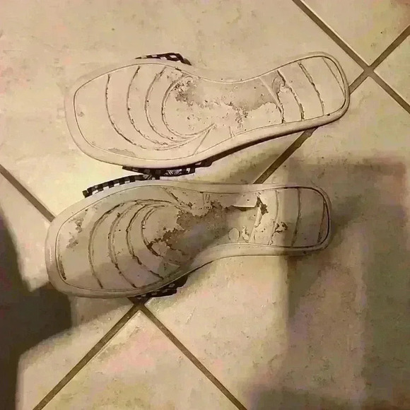 Kate Spade Knot Bow Gree floral Slide Sandals Size 8.5 Twist Bow Preppy - Picture 3 of 4